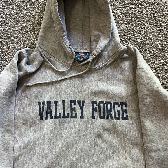 Vintage University of Valley Forge PA Sweatshirt Hoodie Pro-Weave Size L - Picture 2 of 6